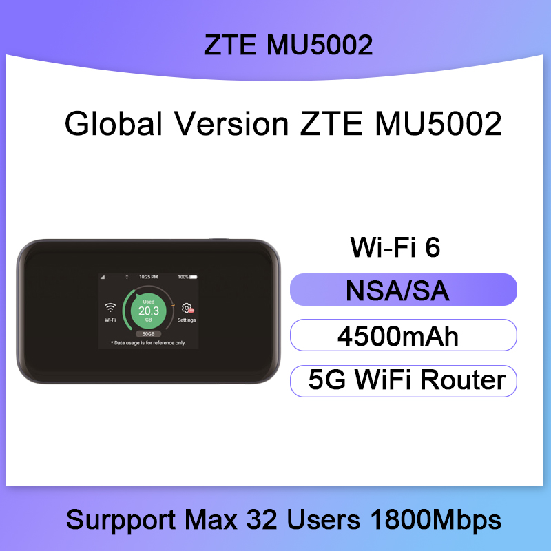  ZTE MU5002 5G   ޴ wifi ֽ cat22 sim ī  4500mAh ͸ ִ 32  ڿ 